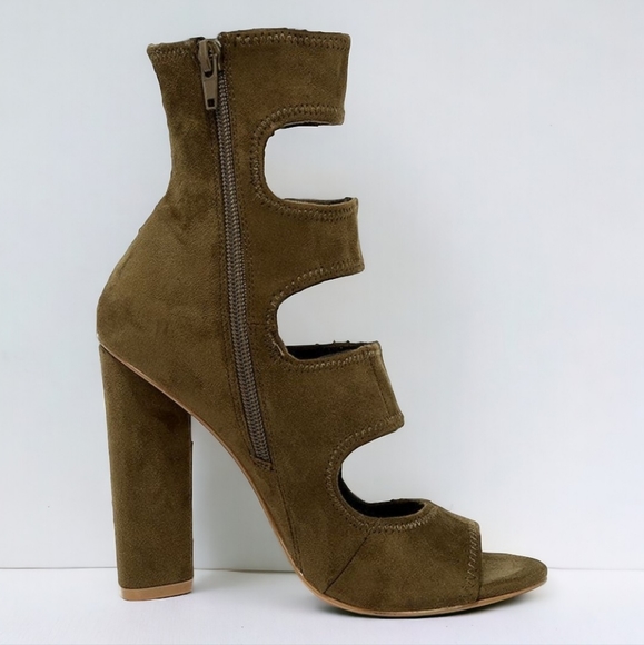 Steve Madden Tawny olive green caged heels size 9 - Picture 3 of 13